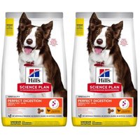 Hill's Science Plan Perfect Digestion Medium Adult mit Huhn und Reis 2x14 kg von Hills