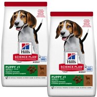Hill's Science Plan Medium Welpenfutter, mit DHA aus Fischöl Lamm und Reis 2x14 kg von Hills