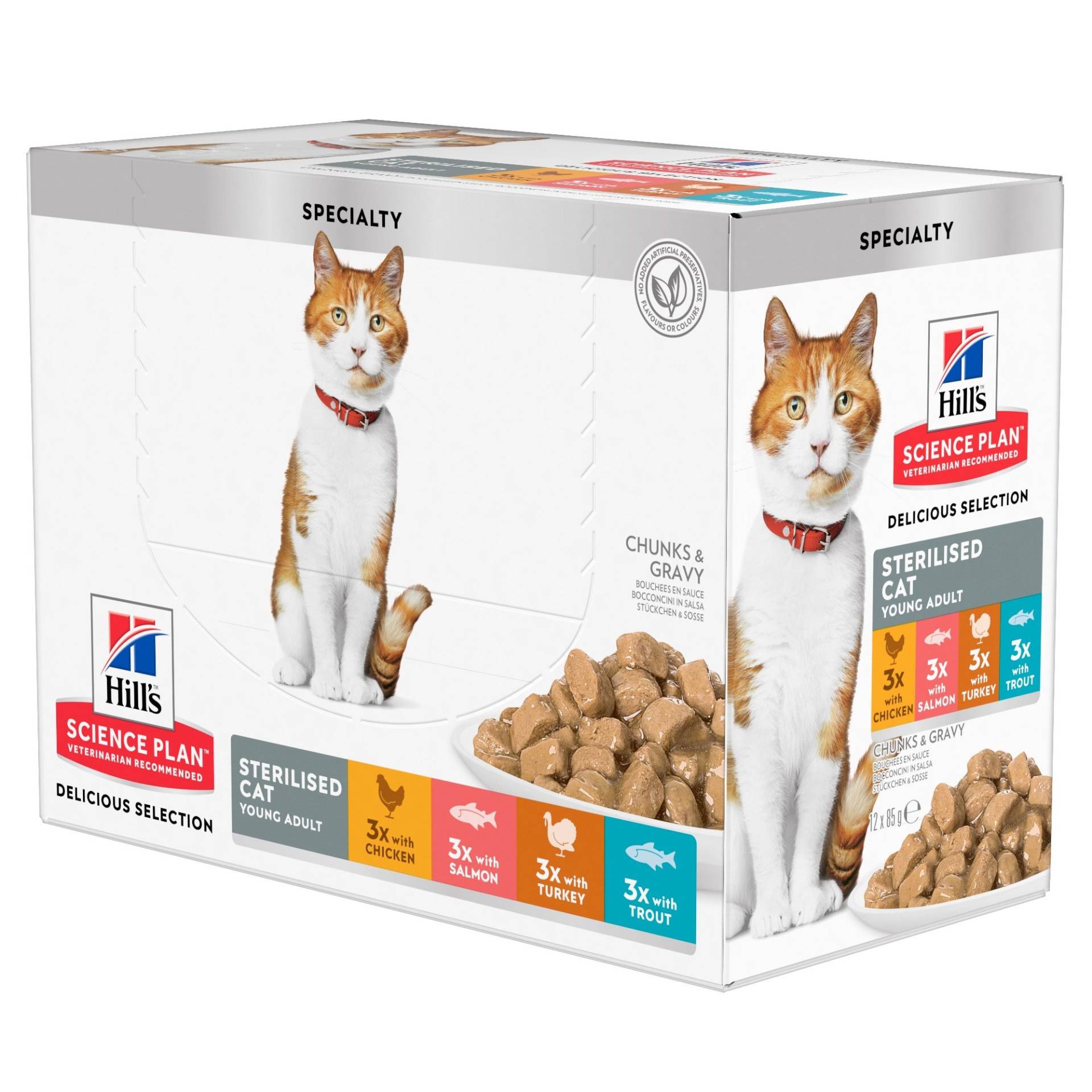 Hill's Science Plan Sterilised Adult Katzenfutter - Frischebeutel Multipack - 12 x 85 g von Hills