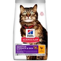 Hill's Science Plan Trockenfutter Katze, Adult, Sensitive Stomach & Skin, mit Huhn 1,5 kg von Hills