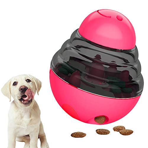 Hillylolly Hundefutter Ball, Hundespielzeug Intelligenz, Leckerli Ball Hundespielzeug, Dispenser Ball, Hunde Snackbälle, Treat Dispenser Spielzeug Hund, Interaktives Haustiere Futter Ball (Rot) von Hillylolly