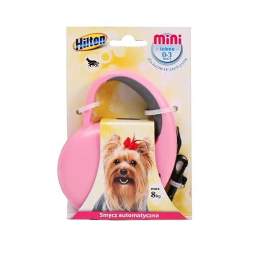 Hilton Automatikband Leine Mini 3M Rosa/Grau für 8 Kg Hund Hilton Automatikband Leine Mini 3M Rosa/Grau für 8 Kg Hund von Hilton