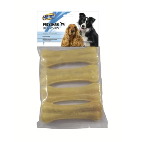 Hilton Natürlicher Gepresster Knochen 8,5 cm für Hund (4 STK) von Hilton