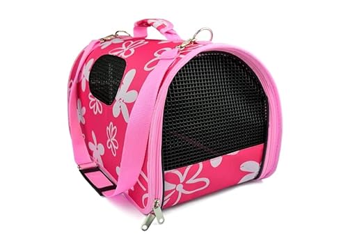 Hilton Transporttasche Rosa Blumen 43X24X26 cm für Katze/Hund von Hilton