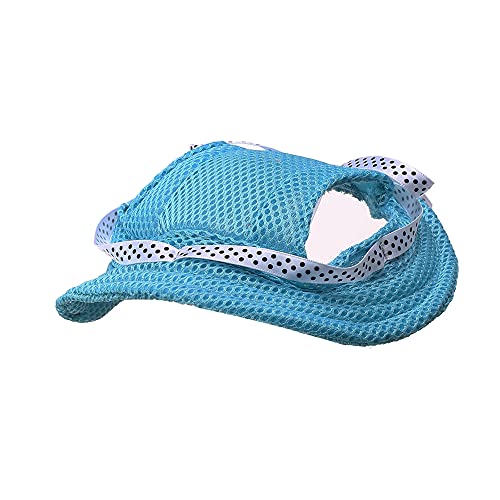 Himlaya Haustier Hunde Baseballmütze, Basecap Verstellbar Sonnenschutz Hut Hundecap mit Ohrlöchern Sommer Schattierungshut Zubehör für Kleine Hunde (Blau,L) von Himlaya