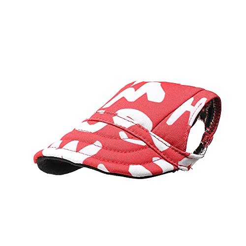 Himlaya Haustier Hunde Baseballmütze, Basecap Verstellbar Sonnenschutz Hut Hundecap mit Ohrlöchern Sommer Schattierungshut Zubehör für Kleine Hunde (Brief,XL) von Himlaya