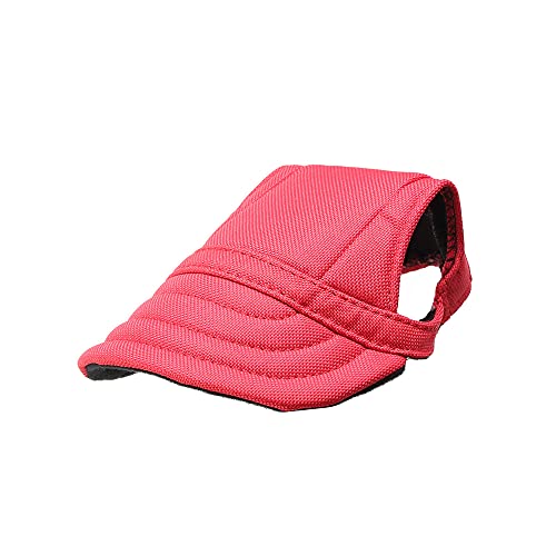 Himlaya Haustier Hunde Baseballmütze, Basecap Verstellbar Sonnenschutz Hut Hundecap mit Ohrlöchern Sommer Schattierungshut Zubehör für Kleine Hunde (rot,L) von Himlaya