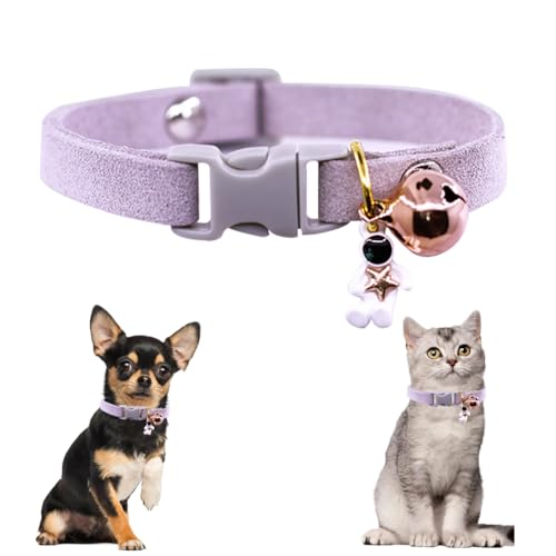 Graues Katzenhalsband mit Glöckchen, hübsches weibliches Welpenhalsband mit Glöckchen für XXS, kleine Hunde, Kätzchen, Mädchen, Tier, Größe XS Graues Katzenhalsband mit Glöckchen, hübsches weibliches Welpenhalsband mit Glöckchen für XXS, kleine Hunde, Kätzchen, Mädchen, Tier, Größe XS von HimyBB
