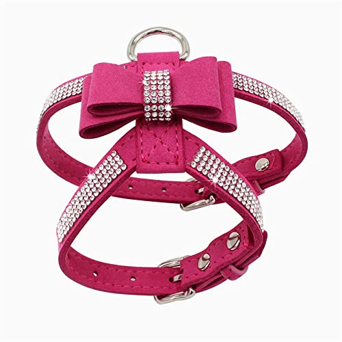 Hundegeschirr mit Strasssteinen, Katzengeschirr mit Fliege, niedlich, ausgefallen, funkelnd, hübscher Kristalldiamant für kleine Haustiere, Yorkie, Chihuahua, Rose, XXS Hundegeschirr mit Strasssteinen, Katzengeschirr mit Fliege, niedlich, ausgefallen, funkelnd, hübscher Kristalldiamant für kleine Haustiere, Yorkie, Chihuahua, Rose, XXS von HimyBB