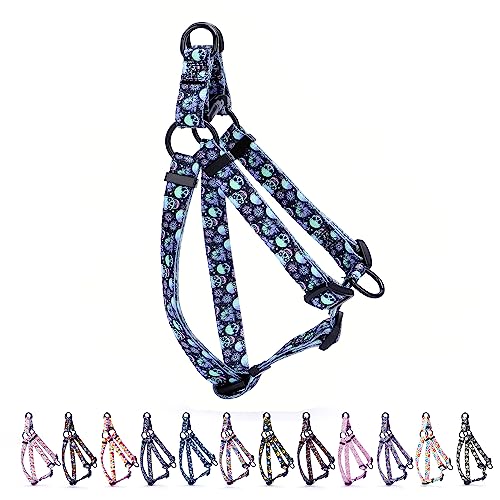 Hundegeschirr, verstellbar, strapazierfähig, kein Ziehen, für kleine, mittelgroße und große Rassen, Rückenclip, verdrehsicher, perfekt für Spaziergänge, Schwarz-Blau, Größe L Hundegeschirr, verstellbar, strapazierfähig, kein Ziehen, für kleine, mittelgroße und große Rassen, Rückenclip, verdrehsicher, perfekt für Spaziergänge, Schwarz-Blau, Größe L von HimyBB