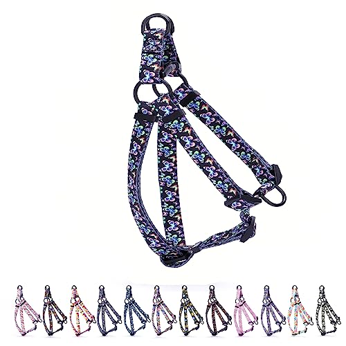 Hundegeschirr, verstellbar, strapazierfähig, kein Ziehen, für kleine, mittelgroße und große Rassen, Rückenclip, verdrehsicher, perfekt für Spaziergänge, schwarzer Schmetterling, Größe S Hundegeschirr, verstellbar, strapazierfähig, kein Ziehen, für kleine, mittelgroße und große Rassen, Rückenclip, verdrehsicher, perfekt für Spaziergänge, schwarzer Schmetterling, Größe S von HimyBB
