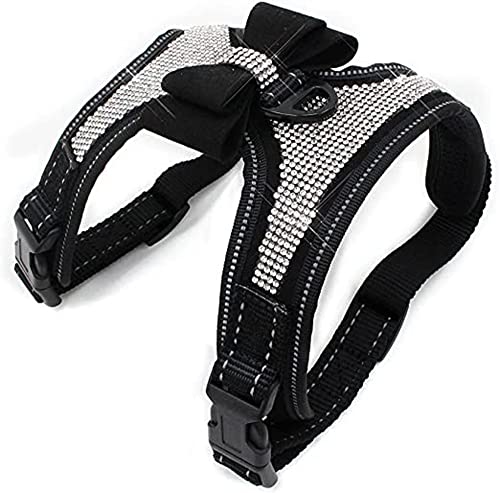 Hundegeschirr mit Strasssteinen, reflektierend, niedlich, glitzernd, Hundegeschirr, Hundeleine, reflektierender Brustgurt mit glänzender Schleife Hundegeschirr mit Strasssteinen, reflektierend, niedlich, glitzernd, Hundegeschirr, Hundeleine, reflektierender Brustgurt mit glänzender Schleife von HimyBB