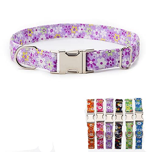 Hundehalsband, Metallschnalle, langlebig, verstellbar, für Katzen, Welpen, weich für kleine Lila Hundehalsband, Metallschnalle, langlebig, verstellbar, für Katzen, Welpen, weich für kleine Lila von HimyBB