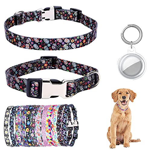 Hundehalsband, mit Airtag, niedlich, weich, verstellbar, Blumenmuster, klein, mittel, groß von HimyBB