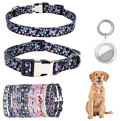 Hundehalsband, mit Airtag, niedlich, weich, verstellbar, Blumenmuster, klein, mittel, groß von HimyBB