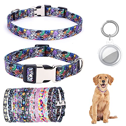 Hundehalsband, mit Airtag, niedlich, weich, verstellbar, Blumenmuster, klein, mittel, groß von HimyBB