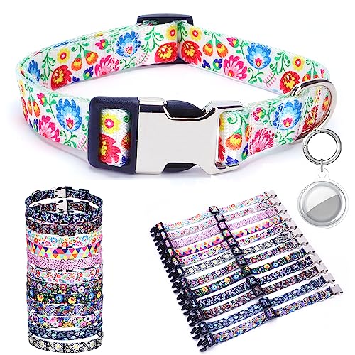 Hundehalsband, mit Airtag, niedlich, weich, verstellbar, Blumenmuster, klein, mittel, groß Hundehalsband, mit Airtag, niedlich, weich, verstellbar, Blumenmuster, klein, mittel, groß von HimyBB
