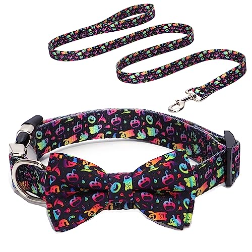 Hundehalsband mit Fliege, Hundehalsband mit Sicherheits-Metallschnalle, Leine, Set, verstellbare Welpenhalsbänder für kleine, mittelgroße und große Hunde, Jungen und Mädchen, Hundehalsband, Geschenk, Hundehalsband mit Fliege, Hundehalsband mit Sicherheits-Metallschnalle, Leine, Set, verstellbare Welpenhalsbänder für kleine, mittelgroße und große Hunde, Jungen und Mädchen, Hundehalsband, Geschenk, von HimyBB