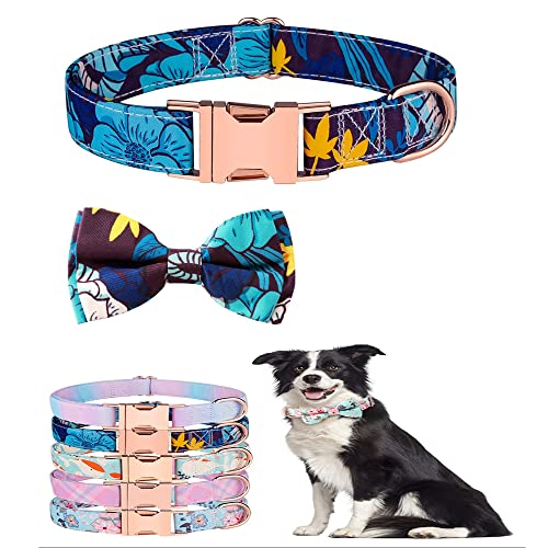 Hundehalsband mit Schleife - niedliche und abnehmbare Fliege für Hunde, verstellbares Hundehalsband mit Fliege für kleine, mittelgroße und große Mädchen und Jungen, weibliche oder männliche Geschenke S Blau Hundehalsband mit Schleife - niedliche und abnehmbare Fliege für Hunde, verstellbares Hundehalsband mit Fliege für kleine, mittelgroße und große Mädchen und Jungen, weibliche oder männliche Geschenke S Blau von HimyBB