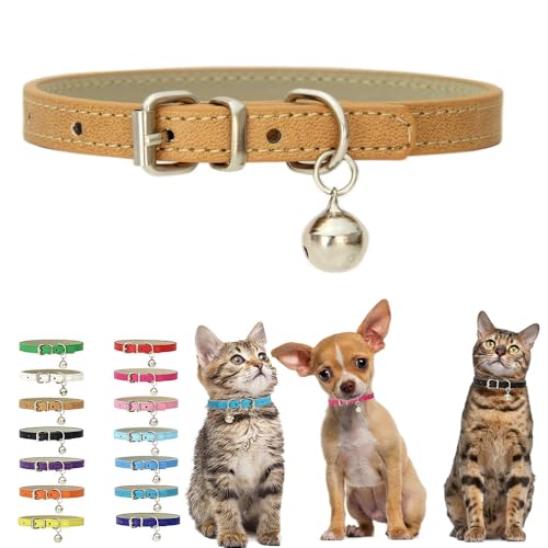 Kätzchenhalsband mit Glöckchen, weiches PU-Leder, kleine Hundehalsbänder, verstellbare Schnalle, für XXS, XS, XS, XS, M, winzig, weiblich, männlich, Jungen, Mädchen, Haustiere, Welpen, Katzen, Kätzchenhalsband mit Glöckchen, weiches PU-Leder, kleine Hundehalsbänder, verstellbare Schnalle, für XXS, XS, XS, XS, M, winzig, weiblich, männlich, Jungen, Mädchen, Haustiere, Welpen, Katzen, von HimyBB