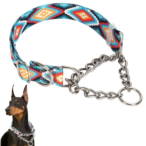 Kettenhalsband für große Hunde, Edelstahlkette, Martingal-Halsband für Hunde, kein Ziehen, rutschfest, Choker, Choker, Choke, robustes Hundehalsband Kettenhalsband für große Hunde, Edelstahlkette, Martingal-Halsband für Hunde, kein Ziehen, rutschfest, Choker, Choker, Choke, robustes Hundehalsband von HimyBB