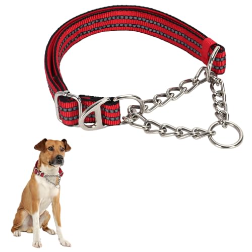 Martingale-Halsband aus Edelstahl für Hunde kein Ziehen Slip Cinch-Training ausbruchsicher, strapazierfähig, für kleine, mittelgroße Haustiere, Jungen, männliche Hunde Martingale-Halsband aus Edelstahl für Hunde kein Ziehen Slip Cinch-Training ausbruchsicher, strapazierfähig, für kleine, mittelgroße Haustiere, Jungen, männliche Hunde von HimyBB