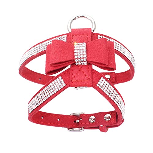 Kleines Hundegeschirr, Strass Welpe Kitty Weste Geschirre weiblich niedlich Fancy funkelnden weichen hübschen Kristall Diamant für XS Hund Haustier Kleines Hundegeschirr, Strass Welpe Kitty Weste Geschirre weiblich niedlich Fancy funkelnden weichen hübschen Kristall Diamant für XS Hund Haustier von HimyBB