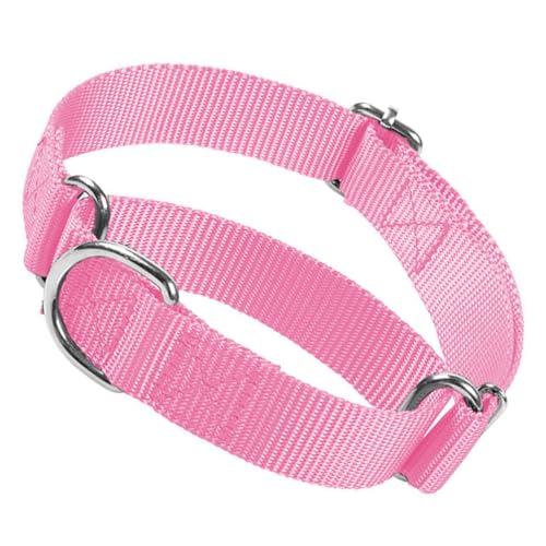 Rosa Martingal-Halsband für Hunde, Dog Choke Collar Escape Proof No Pull Cinch Dog Training Collars Adjustable for Small Medium Large Breed Pet Dogs von HimyBB