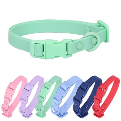 Wasserdichtes Hundehalsband, verstellbar und geruchsdicht, für große, mittelgroße und kleine Hunde, Haustierhalsbänder, weich, bequem, ohne Nackenbelastung, Grün, Größe M Wasserdichtes Hundehalsband, verstellbar und geruchsdicht, für große, mittelgroße und kleine Hunde, Haustierhalsbänder, weich, bequem, ohne Nackenbelastung, Grün, Größe M von HimyBB