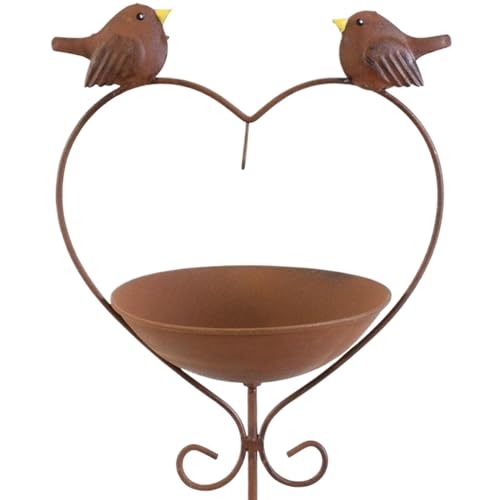 Hintyne Vogelfutterstation Vogelfutterspender 114,3 x 20,3 cm Vogelfutterspender aus Eisen stehendes Vogelfuttertablett freistehende Wildvogelfutterspender für den Außenbereich Garten Hof Rasen von Hintyne
