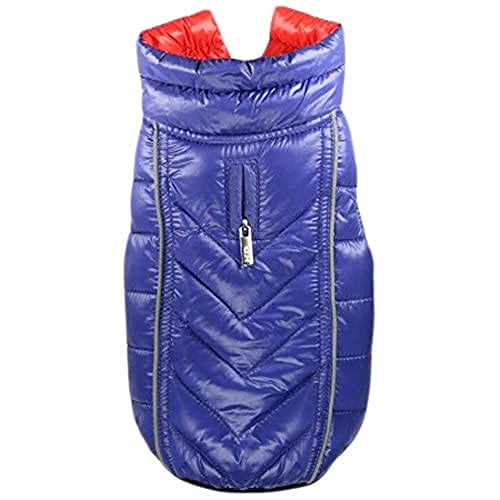 Hip Doggie HD-5FRBL Featherlite Reversible Reflective Puffer Vest Hundemantel, S, blau/orange Hip Doggie HD-5FRBL Featherlite Reversible Reflective Puffer Vest Hundemantel, S, blau/orange von Hip Doggie