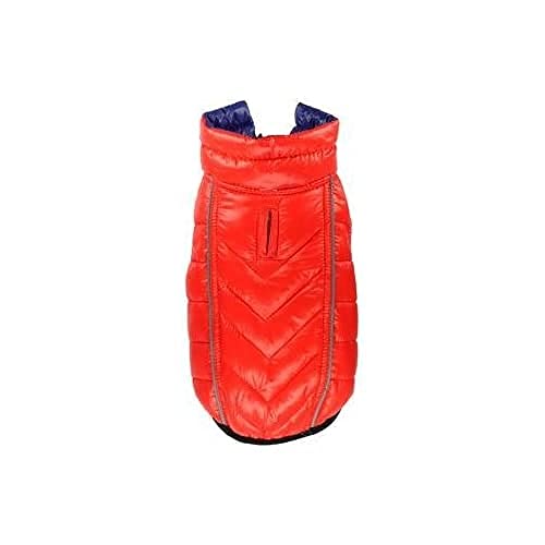 Hip Doggie HD-5FRBL Featherlite Reversible Reflective Puffer Vest HundemantelL, L, blau/orange von Hip Doggie