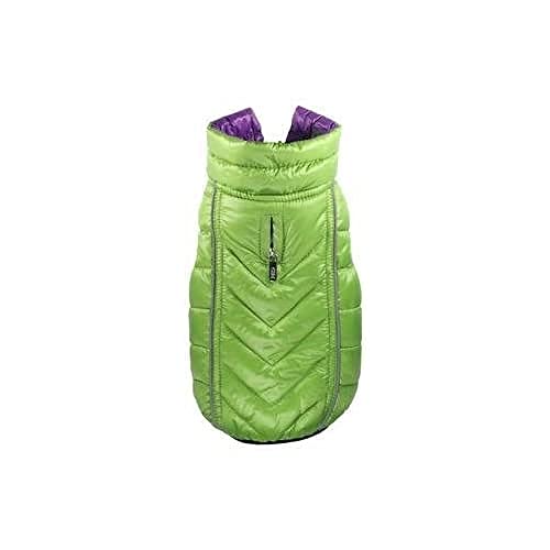 Hip Doggie HD-5FRGR Featherlite Reversible Reflective Puffer Vest Hundemantel, BDM, grün/lila Hip Doggie HD-5FRGR Featherlite Reversible Reflective Puffer Vest Hundemantel, BDM, grün/lila von Hip Doggie