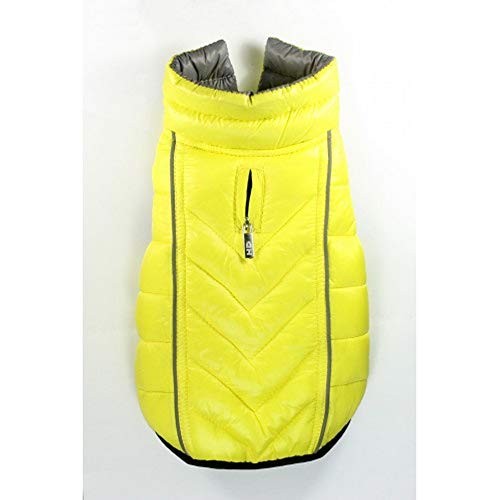 Hip Doggie HD-5FRYL Featherlite Reversible Reflective Puffer Vest Hundemantel, BDS, gelb/grau Hip Doggie HD-5FRYL Featherlite Reversible Reflective Puffer Vest Hundemantel, BDS, gelb/grau von Hip Doggie