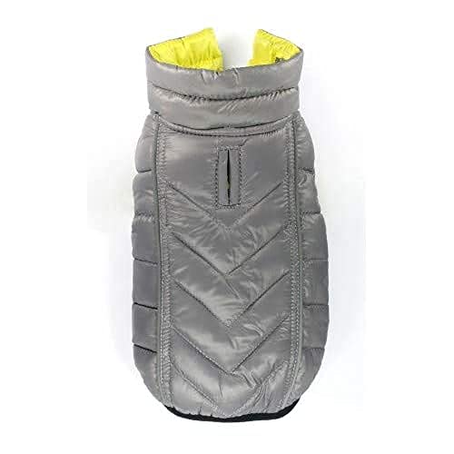 Hip Doggie HD-5FRYL Featherlite Reversible Reflective Puffer Vest Hundemantel, XS, gelb/grau Hip Doggie HD-5FRYL Featherlite Reversible Reflective Puffer Vest Hundemantel, XS, gelb/grau von Hip Doggie