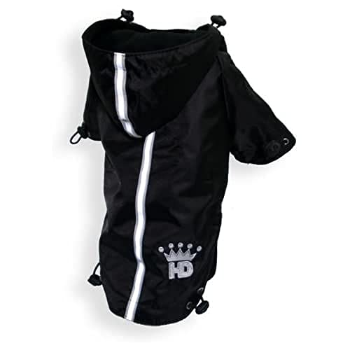 Hip Doggie HD-5PRBK-BDM Puppagonia Rain Parka- Hund Regenmantel, BDM, schwarz von Hip Doggie