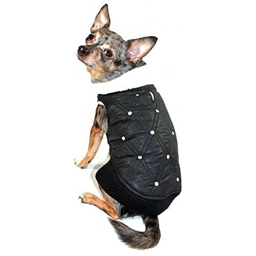 Hip Doggie HD-5RPBK-S Rhinestone Puffer Vest- Hundejacke, S, schwarz Hip Doggie HD-5RPBK-S Rhinestone Puffer Vest- Hundejacke, S, schwarz von Hip Doggie