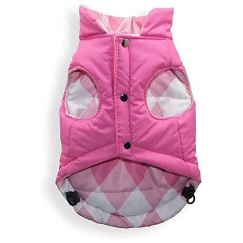 Hip Doggie HD-5RPVPA-L Reversible Puffer Vest - Argyle - Hundejacke, L, rosa Hip Doggie HD-5RPVPA-L Reversible Puffer Vest - Argyle - Hundejacke, L, rosa von Hip Doggie
