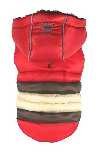 Hip Doggie HD-5STRD-XS Soft Stripe Puffer Coat Red XS Hundejacke Hip Doggie HD-5STRD-XS Soft Stripe Puffer Coat Red XS Hundejacke von Hip Doggie