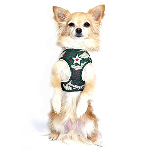 Hip Doggie HD-6CMST Camo Super Star Mesh Harness Vest Hundegeschirr, XL von Hip Doggie