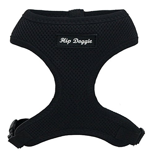 Hip Doggie HD-6PMHBK Ultra Comfort Harness Vest Hundegeschirr, XL, schwarz von Hip Doggie
