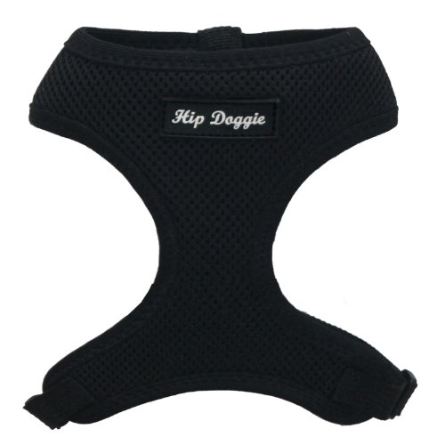 Hip Doggie HD-6PMHBK Ultra Comfort Harness Vest Hundegeschirr, XXL, schwarz von Hip Doggie