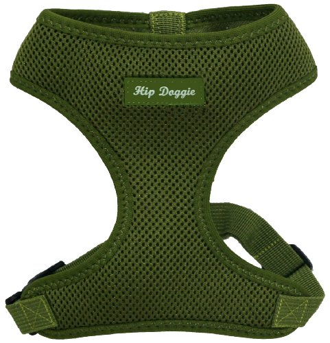 Hip Doggie HD-6PMHGR Ultra Comfort Harness Vest Hundegeschirr, XXL, olivegrün von Hip Doggie