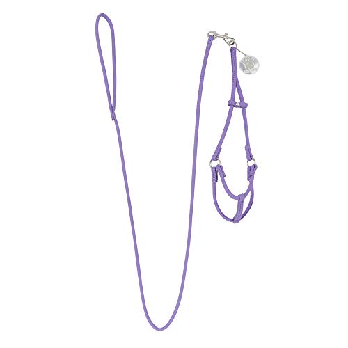 Hip Doggie HD-6SISPR-M Micro-Suede Step-in Harness w/Detachable Leash Purple M Hundegeschirr von Hip Doggie