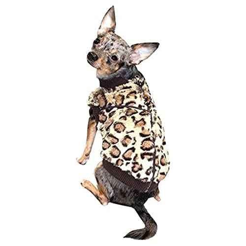 Hip Doggie HD-7BCV-S Cheetah Mink Vest - Hundepullover, S, braun von Hip Doggie