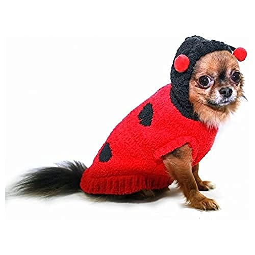 Hip Doggie HD-7CHLB-L Chenille Lady Bug - Hund Kostüm Pullover, L von Hip Doggie
