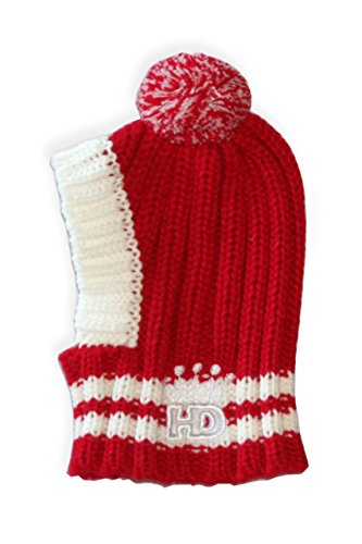 Hip Doggie HD-7CPR-L Crown Knit Hat - Hundehut, L, rot von Hip Doggie