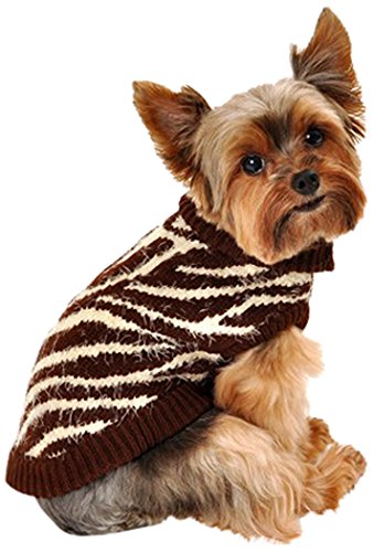 Hip Doggie HD-7FSZB-S Feathersoft Zebra Sweater - Hundepullover, S von Hip Doggie