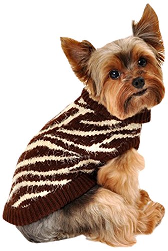 Hip Doggie HD-7FSZB-XL Feathersoft Zebra Sweater - Hundepullover, XL von Hip Doggie