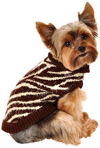 Hip Doggie HD-7FSZB-XS Feathersoft Zebra Sweater - Hundepullover, XS von Hip Doggie